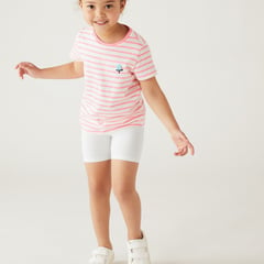 LE PETIT COMPANY - Biker Short Legging NiÃ±a Blanco - AlgodÃ³n