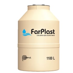 FARPLAST - TANQUE PARA AGUA DE 1,100 LTS ARENA CON ACCESORIOS