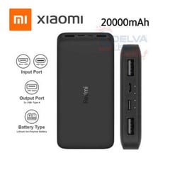 XIAOMI - Cargador portátil redmi power bank 20000mah fast charger negro