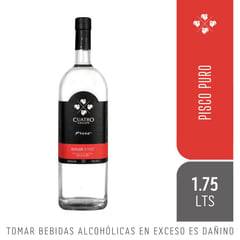 CUATRO GALLOS - PISCO PURO ACHOLADO X 1.75 LT