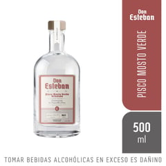 GENERICO - PISCO MOSTO VERDE ACHOLADO X 500 ML DON ESTEBAN