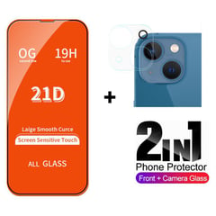 GLASS - Pack - Vidrio Templado Protector de Pantalla y Cámara iPhone 13 (6.1")