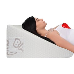 GENERICO - ALMOHADA COJIN ANTIREFLUJO BAMBOO MEMORY FOAM 64x60x30 CM