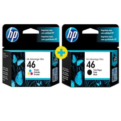 HP - KIT DE TINTA 46 NEGRO Y TRICOLOR