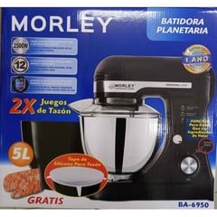 MORLEY - Batidora planetaria 5L 2500 watts 12 velocidades Color Negro