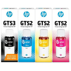 HP - Kit tintas gt52 y gt53 original m0h54al/ m0h55al/ m0h56al/ 1vv22al