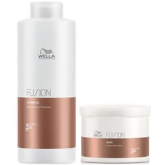 WELLA - Shampoo Reparador 1000ml + Mascarilla 500ml Fusion