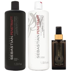 SEBASTIAN - Shampoo 1000ml Acondicionador Dark Oil Penetraitt