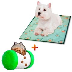 SASHIJA - Colchoneta Cama Perros D56 Palta Y Dispensador Rodante VD