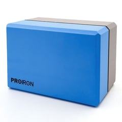 PROIRON - Bloque de yoga de 76mm - azul y gris