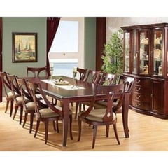 DMUEBLES - Juego De Comedor 10 Sillas Aragon Nogal