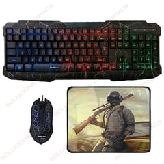 HALION - Kit Gamer Teclado Mouse Pad Mouse Kraken