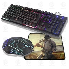 HALION - Kit Gamer Teclado Mouse Pad Mouse Stuka