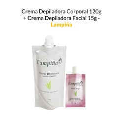 GENERICO - Crema Depiladora Corporal 120g - Crema Depiladora Facial 15g