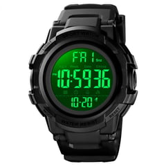 SKMEI - Reloj Visor 1568 Sport Multi Dual Time Conteo Light - Negro