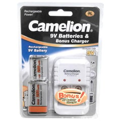 CAMELION - - kit cargador con 2 baterias de 9v 250mah
