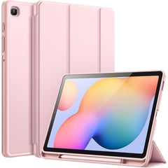 GENERICO - Funda Flip para Galaxy Tab S6 Lite 10.4 P613 P610 Con Portalápiz -ROSA