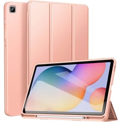 GENERICO - Funda Flip para Galaxy Tab S6 Lite 10.4 P613 P610 Con Portalápiz -ROSA