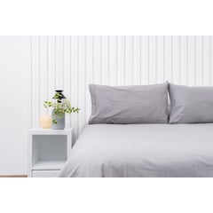 COBITEX HOME - Fundas De Almohada Lisas Gris King 100 Algodón