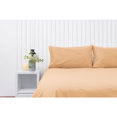 COBITEX HOME - Fundas De Almohada Lisas Beige King 100 Algodón