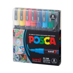 POSCA - Pack PC-3M 8C Básico Nueva Presentación X8