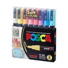 POSCA - Pack PC-3M 8C Soft Color Nueva Presentación X8