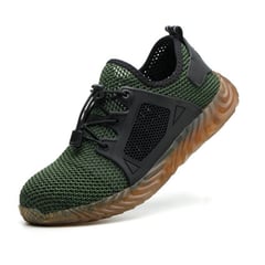 VATYERTY - Zapatos de seguridad para el trabajo con puntera de acero aire zapatos