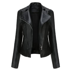 BLWOENS - Chaqueta tipo cuero urbana mujer- negra