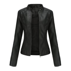 BLWOENS - Chaqueta de pu mujer saco chaquetas para mujer-negro