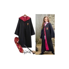 OEM - Halloween harry potter gryffindor capa + varita mágica + corbata+gafas