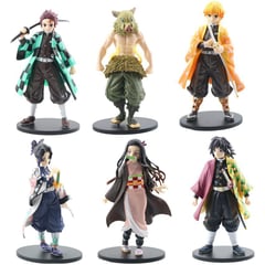 OEM - Kit 6 figuras de acción kimetsu no yaiba 15cm