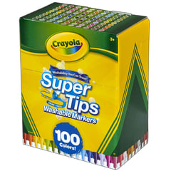 CRAYOLA - Marcadores Lavables Super Tips 100 Unidades