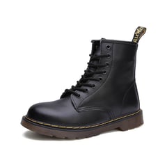 BLWOENS - Botas británicas de PU con caña alta para hombre - negro