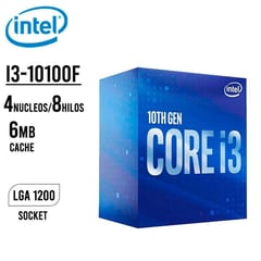 INTEL - PROCESADOR CORE i3 10100F 3.60GHZ LGA 1200 6MB 4-CORES