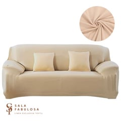 SALA FABULOSA - Funda protectora de mueble Lycra Set 3-2-1 pzs Cream