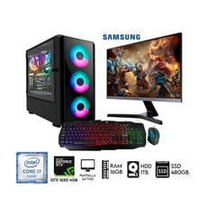 INTEL - Computadora PC GAMER CORE I7 Ram 16GB Disco1TB+SSD 480GB Video GTX1650 4GB M24´´