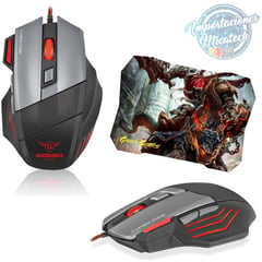 MICRONICS - Mouse gamer lumiere 3200 dpi rgb 7b + pad