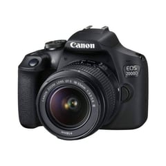 CANON - EOS 2000D / Rebel T7 DSLR Camera con 18 - 55 II Lente Negro