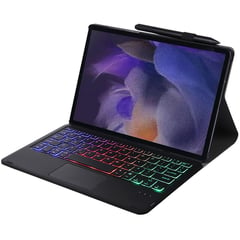 RENVMEXY - Funda Con Teclado Bluetooth TáCtil RGB Para Samsung Tab A8 2021 Negro