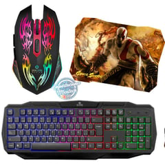 ENKORE - Kit gamer 3 en 1 invictus: teclado + mouse + pad