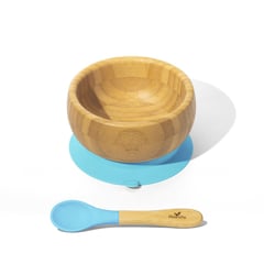 AVANCHY - SET DE BOWL Y CUCHARA DE BAMBU CELESTE