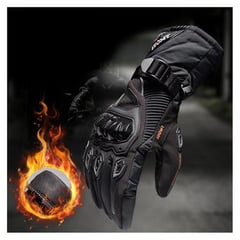 GENERICO - Guantes impermeables cálidos para moto - negro