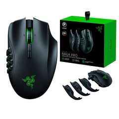 RAZER - MOUSE NAGA PRO WIRELESS HYPERSPEED 20K DPI FOCUS CHROMA BLACK