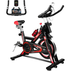 GENERICO - Bicicleta spinning cardio volante 12kg black fit spinning