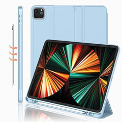 GENERICO - Case iPad Pro 11 (2da 3ra 4ta Generación) Smart Cover Funda - Celeste
