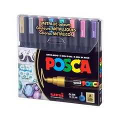 POSCA - Pack PC-5M 8C Metallic Color Nueva Presentación X8