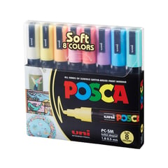 POSCA - Pack PC-5M 8C Soft Color Nueva Presentación X8