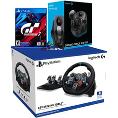 LOGITECH - Timon g29 + palanca de cambio + gran turismo 7 ps4