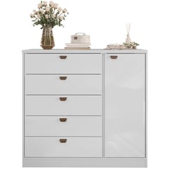 PAZART MUEBLES - Cómoda 1p 5c ferrara blanco