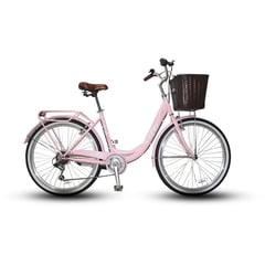 JAFI - Bicicleta de paseo Selene 26 Rosado